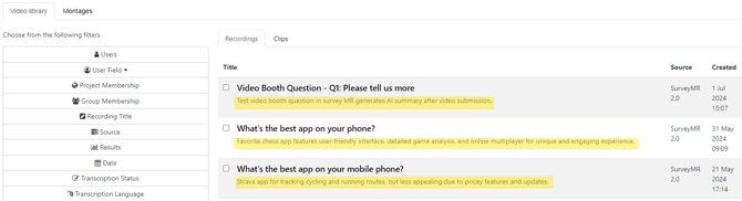 List View with Summaries