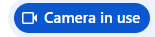 Permissions camera in use