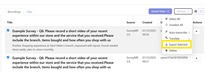 Exporting Video Recordings image 3