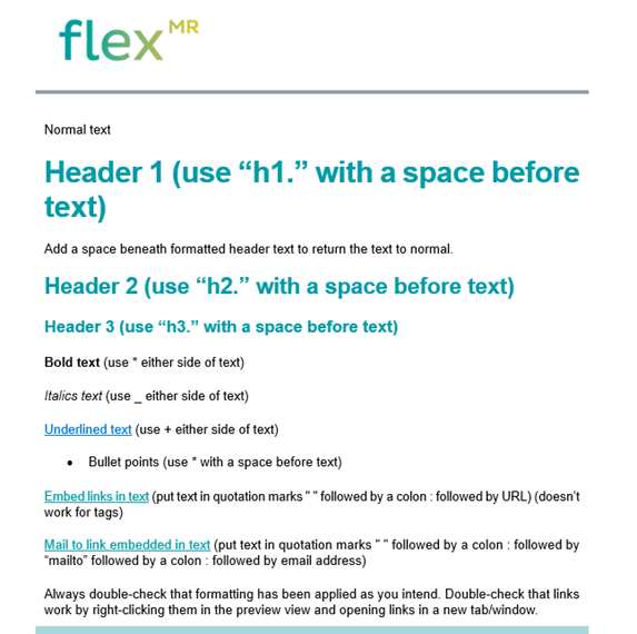 HTML example email