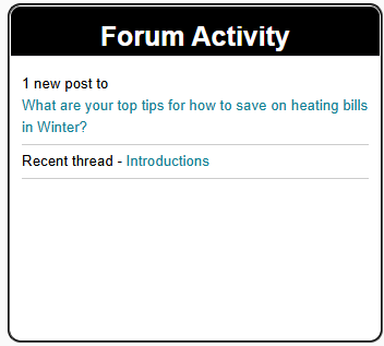Forum activity example