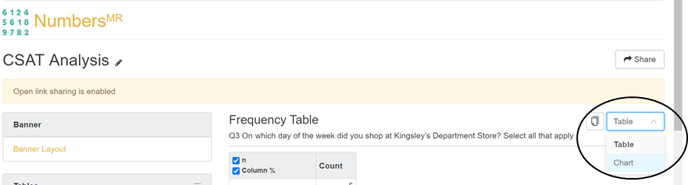 NumbersMR table to chart screenshot