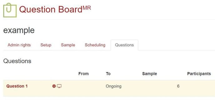 Preview question board question