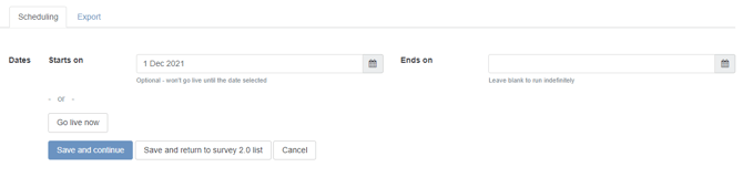 Surveymr2.0scheduling