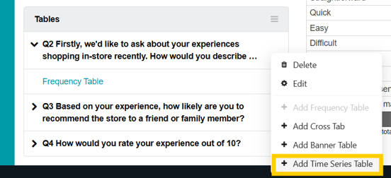 Add time series table-1
