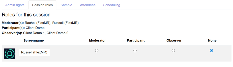 Session Rols InterviewMR - Adding session roles