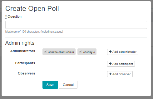 Create Open Poll