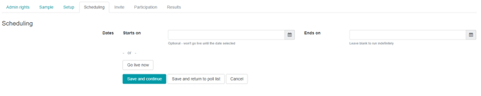 Create Quick PollMR Scheduling