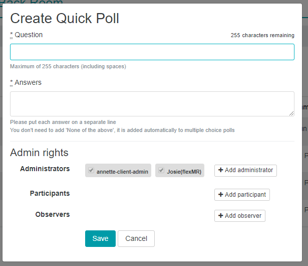 Create Quick PollMR