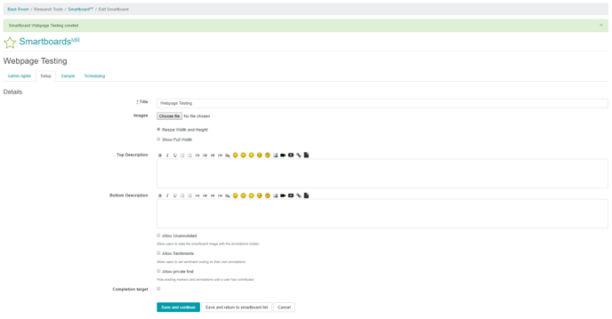 Create SmartboardMR Settings