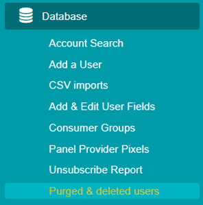 purge record in menu